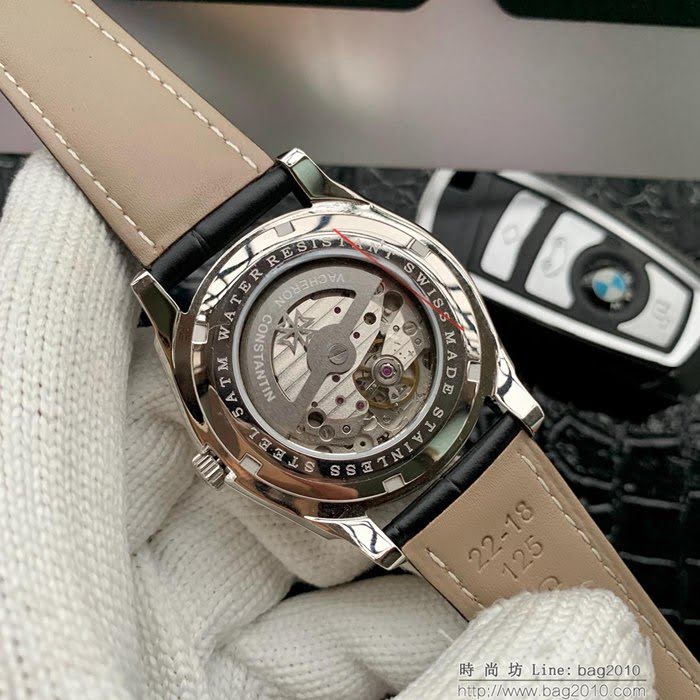 江詩丹頓 Vacheron Constantin 傳承系列 8215西鐵城機械機芯 經典大三針 小牛皮錶帶 精選男士腕表  wssb3850